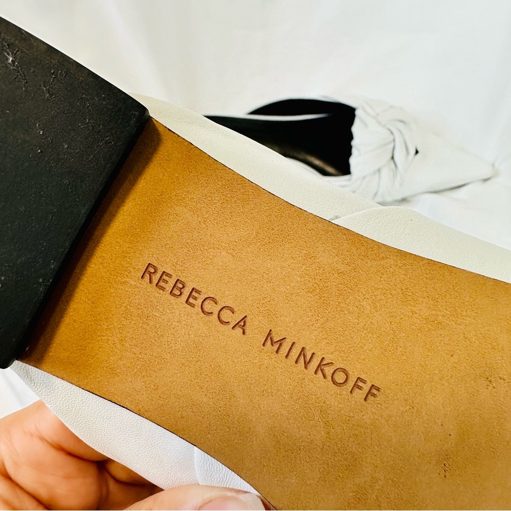 Rebecca Minkoff Coretta White Leather Mules - Picture 16 of 17